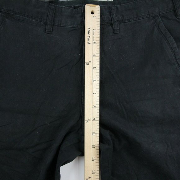 Canda Mens Straight Pants Black Mid Rise Flat Front 100% Cotton 34x32 - Picture 5 of 9